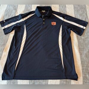 Ping Performance AU Auburn University Men SZ L Navy Blue and White Polo Collar